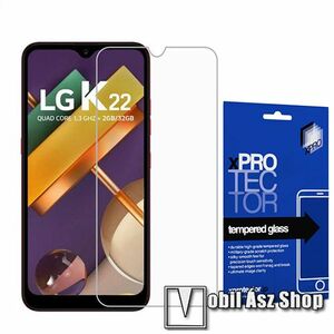 Xpro előlap védő karcálló edzett üveg - 0, 33 mm vékony, 9H, Arc Edge, A képernyő sík részét védi! - LG K22 - GYÁRI kép