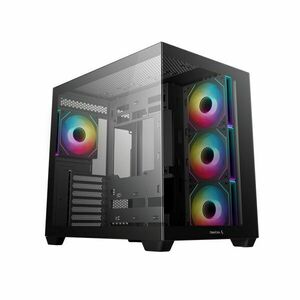 DeepCool Számítógépház - CG530 4F (fekete, ablakos, 4x12cm A-RGB, ... kép