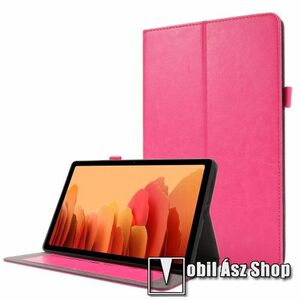Notesz tok / mappa tok - RÓZSASZÍN - asztali tartó funkciós, oldalra nyíló, bankkártya tartó zsebek, szilikon belső - SAMSUNG Galaxy Tab A7 10.4 (2020) (SM-T500/T505) / (2022) (SM-T509) kép