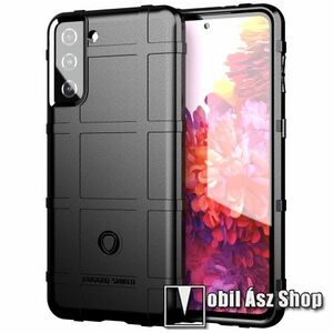 OTT! RUGGED SHIELD szilikon védő tok / hátlap - matt, ERŐS VÉDELEM - FEKETE - SAMSUNG Galaxy S21 Plus 5G (SM-G996B/SM-G996B/DS) kép