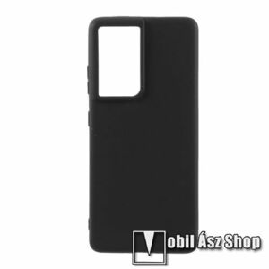 Szilikon védő tok / hátlap - MATT - FEKETE - SAMSUNG Galaxy S21 Ultra 5G (SM-G998B/SM-G998B/DS) kép