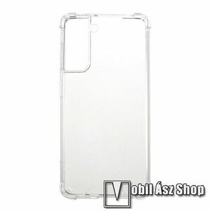 OTT! TRANSPARENT műanyag védő tok / hátlap - ÁTLÁTSZÓ - szilikon szegély, erősített sarkok - ERŐS VÉDELEM! - SAMSUNG Galaxy S21 Plus 5G (SM-G996B/SM-G996B/DS) kép