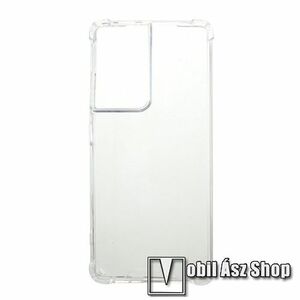 OTT! TRANSPARENT műanyag védő tok / hátlap - ÁTLÁTSZÓ - szilikon szegély, erősített sarkok - ERŐS VÉDELEM! - SAMSUNG Galaxy S21 Ultra 5G (SM-G998B/SM-G998B/DS) kép