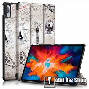Notesz / mappa tok - EIFFEL TORONY MINTÁS - oldalra nyíló flip cover, TRIFOLD asztali tartó funkció, mágneses záródás, műanyag belső - Lenovo Tab P11 Pro (TB-J706F) / Lenovo Tab XiaoXin P11 Pro kép