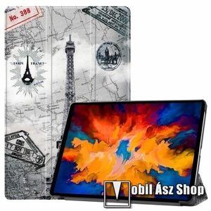 Notesz / mappa tok - EIFFEL TORONY MINTÁS - oldalra nyíló flip cover, TRIFOLD asztali tartó funkció, mágneses záródás, műanyag belső - Lenovo Tab P11 Pro (TB-J706F) / Lenovo Tab XiaoXin P11 Pro kép