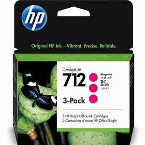 HP 3ED78A 712 Eredeti Tintapatron csomag Magenta (3 db) (3ED78A) kép