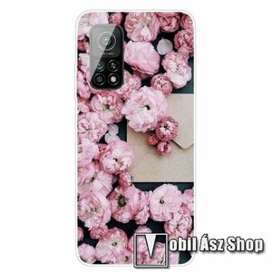 Szilikon védő tok / hátlap - RÓZSASZÍN VIRÁG MINTÁS - Xiaomi Mi 10T 5G / Mi 10T Pro 5G / Redmi K30S kép
