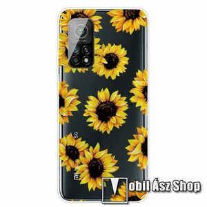 Szilikon védő tok / hátlap - NAPRAFORGÓ MINTÁS - ÁTLÁTSZÓ - Xiaomi Mi 10T 5G / Mi 10T Pro 5G / Redmi K30S kép