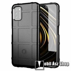 OTT! RUGGED SHIELD szilikon védő tok / hátlap - matt, ERŐS VÉDELEM - FEKETE - Xiaomi Poco M3 kép