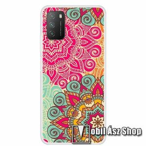 Szilikon védő tok / hátlap - SZÍNES MANDALA MINTÁS - Xiaomi Poco M3 kép