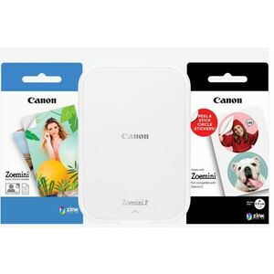 Canon ZOEMINI 2 Fotónyomtató Gyöngyházfehér + 5x7, 6cm ZINK fotópa... kép