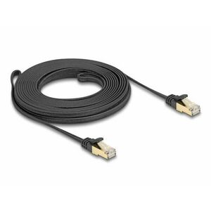 Delock RJ45 lapos hálózati kábel fonott borítással Cat.6A U/FTP a... kép