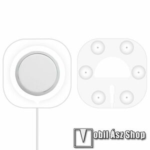 Szilikon védő tok Apple MagSafe-hez - tapadókorongos - FEHÉR kép