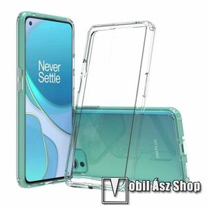 OTT! TRANSPARENT műanyag védő tok / átlátszó hátlap - ÁTLÁTSZÓ - szilikon szegély, erősített sarkok, ERŐS VÉDELEM! - OnePlus 9 (EU/NA) kép