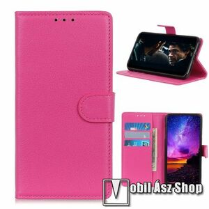 WALLET notesz tok / flip tok - RÓZSASZÍN - asztali tartó funkciós, oldalra nyíló, rejtett mágneses záródás, bankkártyatartó zseb, szilikon belső - NOKIA 3.4 (2020) kép