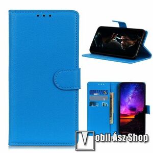 WALLET notesz tok / flip tok - KÉK - asztali tartó funkciós, oldalra nyíló, rejtett mágneses záródás, bankkártyatartó zseb, szilikon belső - NOKIA 3.4 (2020) kép