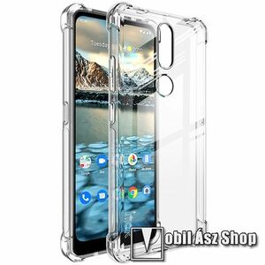 IMAK Silky szilikon védő tok / hátlap - ÁTLÁTSZÓ - ERŐS VÉDELEM! - képernyővédő fóliával! - NOKIA 2.4 (2020) - GYÁRI kép