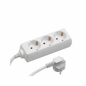 Blackbird hálózati elosztó 1.5m 3xschuko 16/a/250v/3500w, fehér BH1627 kép