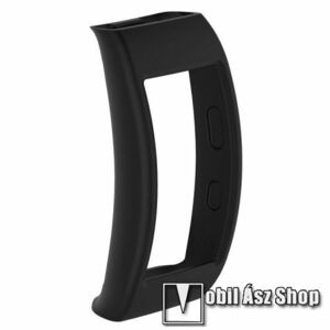 Okosóra szilikon védő tok / keret - FEKETE - SAMSUNG SM-R365 Gear Fit 2 Pro kép