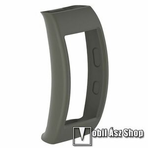 Okosóra szilikon védő tok / keret - SZÜRKE - SAMSUNG SM-R365 Gear Fit 2 Pro kép