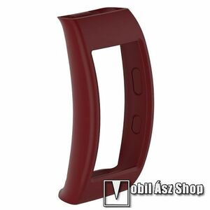 Okosóra szilikon védő tok / keret - BORDÓ - SAMSUNG SM-R365 Gear Fit 2 Pro kép