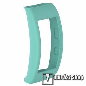Okosóra szilikon védő tok / keret - CYAN - SAMSUNG SM-R365 Gear Fit 2 Pro kép