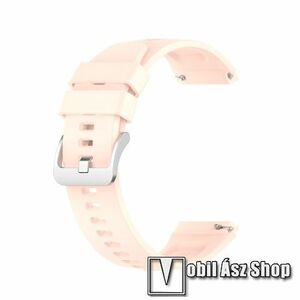 Okosóra szíj - szilikon - 22mm széles - RÓZSASZÍN - HUAWEI Watch GT 2e kép