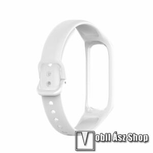 Okosóra pót szíj - szilikon, 120 + 94mm hosszú - FEHÉR - SAMSUNG Galaxy Fit 2 (SM-R220) kép