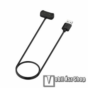 Okosóra USB töltő - FEKETE - mágneses, 1m, érintkező tüske távolság: 13mm - Xiaomi Amazfit GTR 2/ GTS 2 / GTS 2e / Amazfit BIP U / BIP U Pro / Pop / Bip 3 / Bip 3 pro / Bip 5 / T-Rex Pro kép