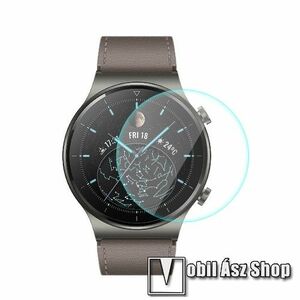 HAT PRINCE okosóra előlap védő karcálló edzett üveg - 1db - 0, 2 mm vékony, 9H, 2.15D, A képernyő sík részét védi - HUAWEI Watch GT 2 Pro kép