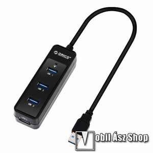 ORICO W5PH4-U3 4 portos USB hub / elosztó - USB 3.0, 105 x 33 x 24mm - FEKETE - GYÁRI kép