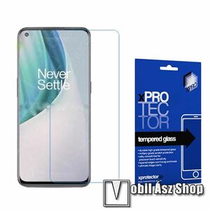 Xpro előlap védő karcálló edzett üveg - 0, 33 mm vékony, 9H, Arc Edge, A képernyő sík részét védi - OnePlus Nord N10 5G - GYÁRI kép