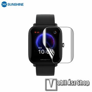 Xiaomi Amazfit Bip U, Sunshine Hydrogel TPU okosóra képernyővédő fólia, Ultra Clear, Önregeneráló!, 1db kép
