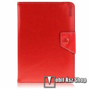 ENKAY UNIVERZÁLIS tablet PC notesz / mappa tok - PIROS - oldalra nyíló, asztali tartó funkciós, mágneses záródás, 200-230mm hosszúság és 120-150mm szélesség között állítható belső keret, 8"-os készülékekhez kép