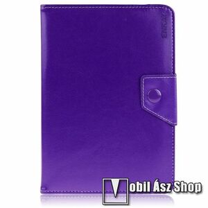 ENKAY UNIVERZÁLIS tablet PC notesz / mappa tok - LILA - oldalra nyíló, asztali tartó funkciós, mágneses záródás, 200-230mm hosszúság és 120-150mm szélesség között állítható belső keret, 8"-os készülékekhez kép