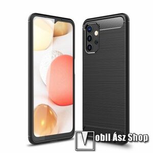 OTT! CARBON szilikon védő tok / hátlap - FEKETE - karbon mintás, ERŐS VÉDELEM! - SAMSUNG Galaxy A32 5G (SM-A326B) / Galaxy M32 5G (SM-M326B/DS) kép