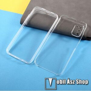 Szilikon védő tok / műanyag hátlap - szilikon előlap és műanyag hátlap védő, 360 fokos védelem! - ÁTLÁTSZÓ - Xiaomi Poco M3 kép