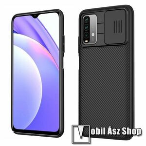 NILLKIN CAMSHIELD műanyag védőtok, szilikon betétes, kamera védő fedéllel, ERŐS VÉDELEM - FEKETE - Xiaomi Poco M3 / Redmi 9T / Redmi 9 Power - GYÁRI kép
