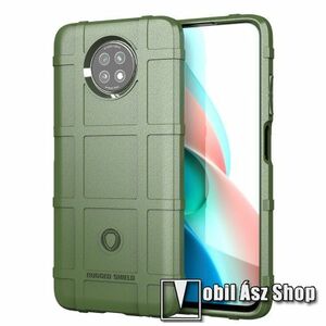 OTT! RUGGED SHIELD szilikon védő tok / hátlap - matt, ERŐS VÉDELEM - ZÖLD - Xiaomi Redmi Note 9T 5G / Redmi Note 9 5G kép