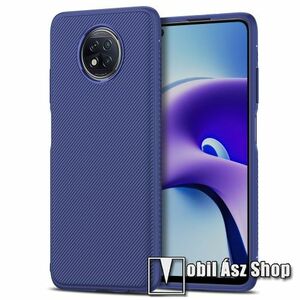 OTT! TWILL szilikon védő tok / hátlap - SÖTÉTKÉK - textúrált mintás, ERŐS VÉDELEM! - Xiaomi Redmi Note 9T 5G / Redmi Note 9 5G kép