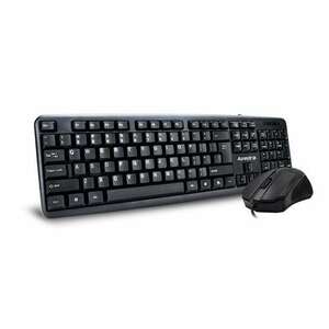 Genius Apedra KM-520 Billentyűzet + Egér, vezetékes, USB HUN, fekete kép