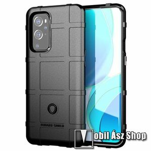 OTT! RUGGED SHIELD szilikon védő tok / hátlap - matt, ERŐS VÉDELEM - FEKETE - OnePlus 9 (EU/NA) kép