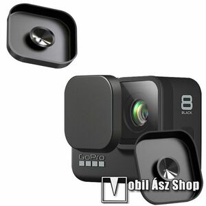 Szilikon lencsevédő védő kupak GoPro Hero 8-hoz - 1db, beépített tapadókorong - FEKETE kép