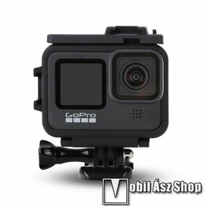 Műanyag védőtok GoPro Hero 9-hez - adapter, állítható, 69 x 29 x 73 mm - FEKETE kép