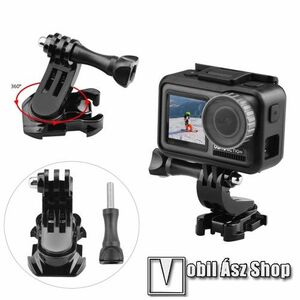 GoPro Hero 11 / 10 / 9 / 8 / 7 / 6 / 5 / 4 / 3 / 3 Plus / Plus / MAX / Fusion függőleges felületre rögzíthető tartó - 360°-ban forgatható, 4 6 x 30 x 45mm - FEKETE kép