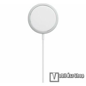 4-OK Magsafe QI Wireless hálózati töltő vezeték nélküli töltéshez - 10W - FEHÉR - BASQI3 - GYÁRI kép