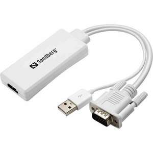 Sandberg vga, hdmi és dvi konvertáló, vga+audio to hdmi converter 508-78 kép
