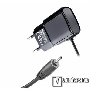 Hálózati töltő (5.7V / 600mA, 3.4W + beépített 2mm kábel) - FEKETE kép