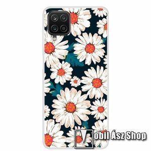 Szilikon védő tok / hátlap - KRIZANTÉM MINTÁS - SAMSUNG Galaxy A12 (SM-A125F) kép
