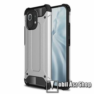 OTT! MAX DEFENDER műanyag védő tok / hátlap - EZÜST - szilikon belső, ERŐS VÉDELEM! - Xiaomi Mi 11 kép